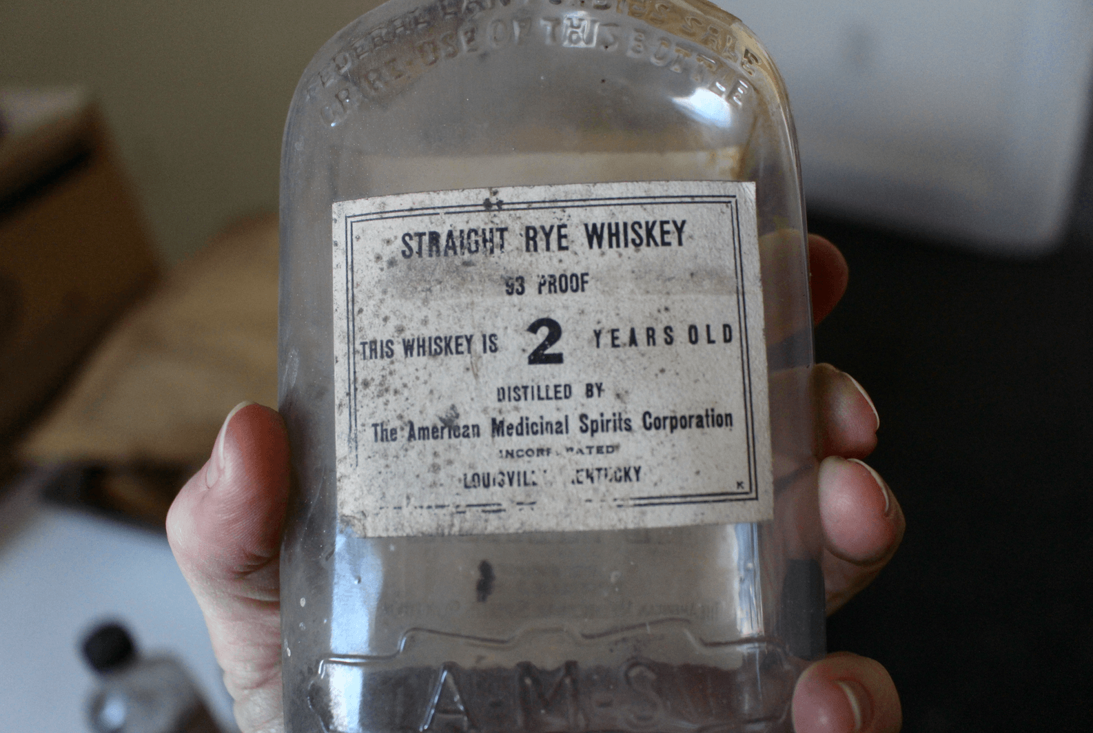 Whisky bottles found inside the former carriage house at 189 Greenwich Ave. Photo: Leslie Yager