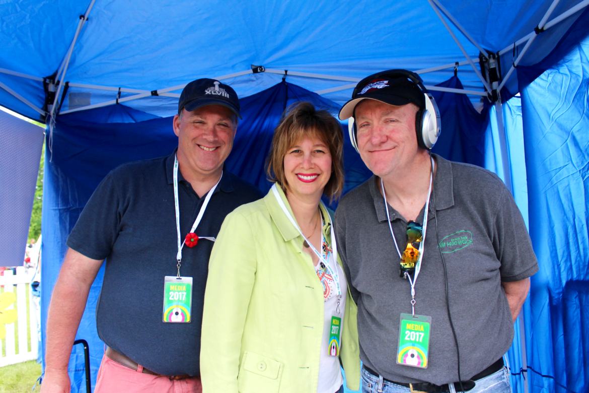 The WGCH crew: Rob Adams, Lisa Wexler and Bob Small at Greenwich Town Party, May 27, 2017 Photo: Leslie Yagera
