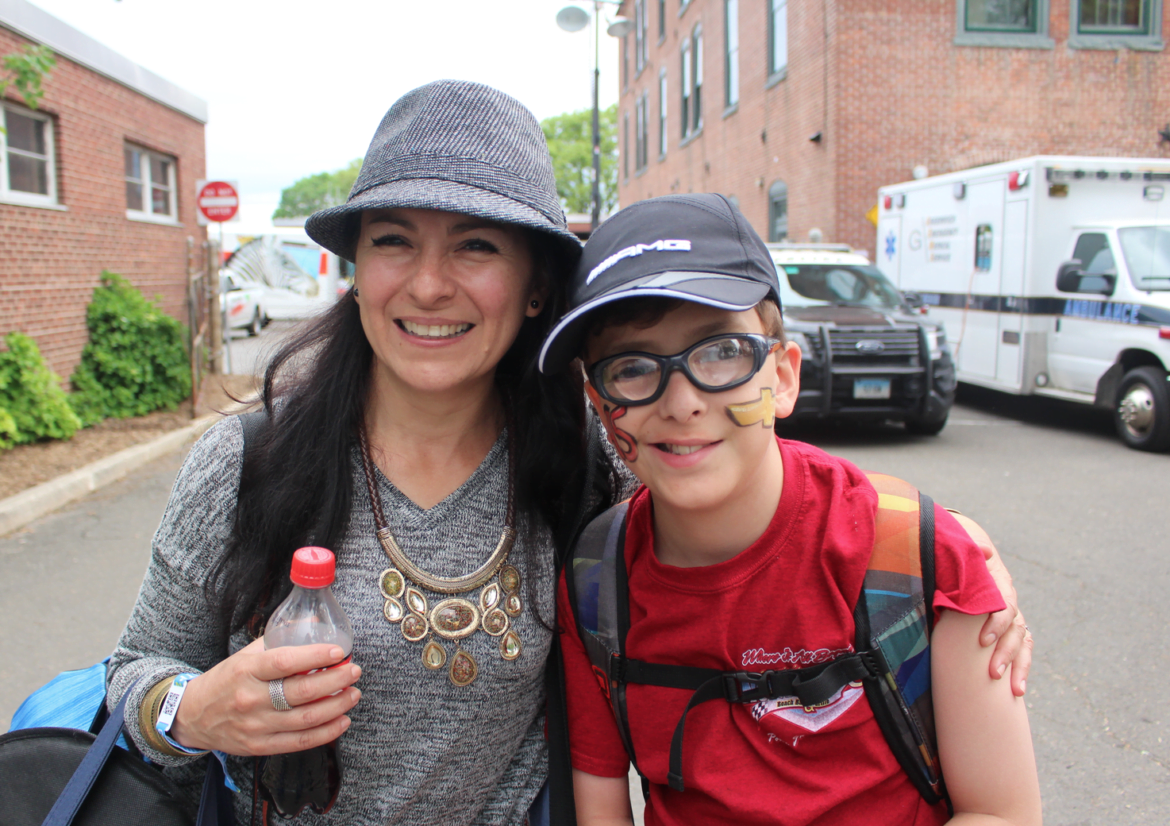 Nora Yennett Parry and son Robert at Greenwich Town Party, May 27, 2017 Photo: Leslie Yager