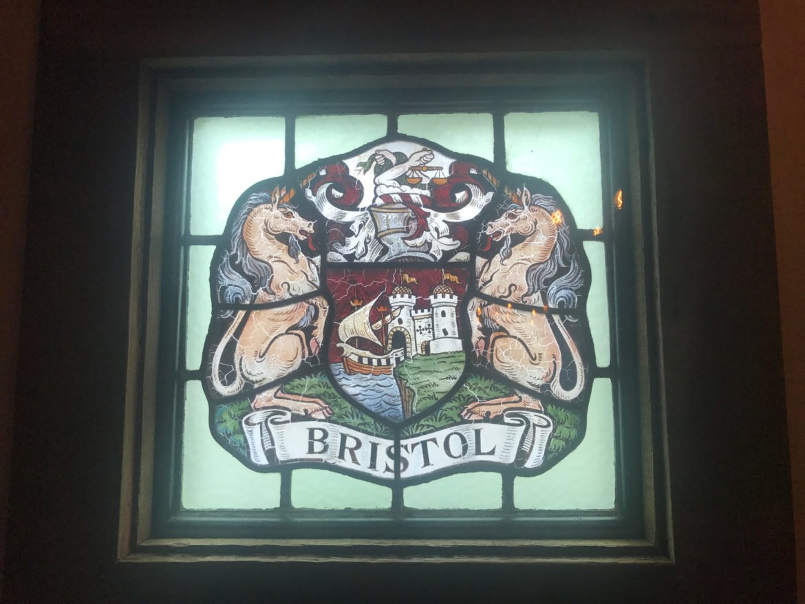 Stained glass window inside the Little Pub Credit: Kai Sherwin