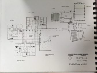Original layout of the new high school onHillside Road 