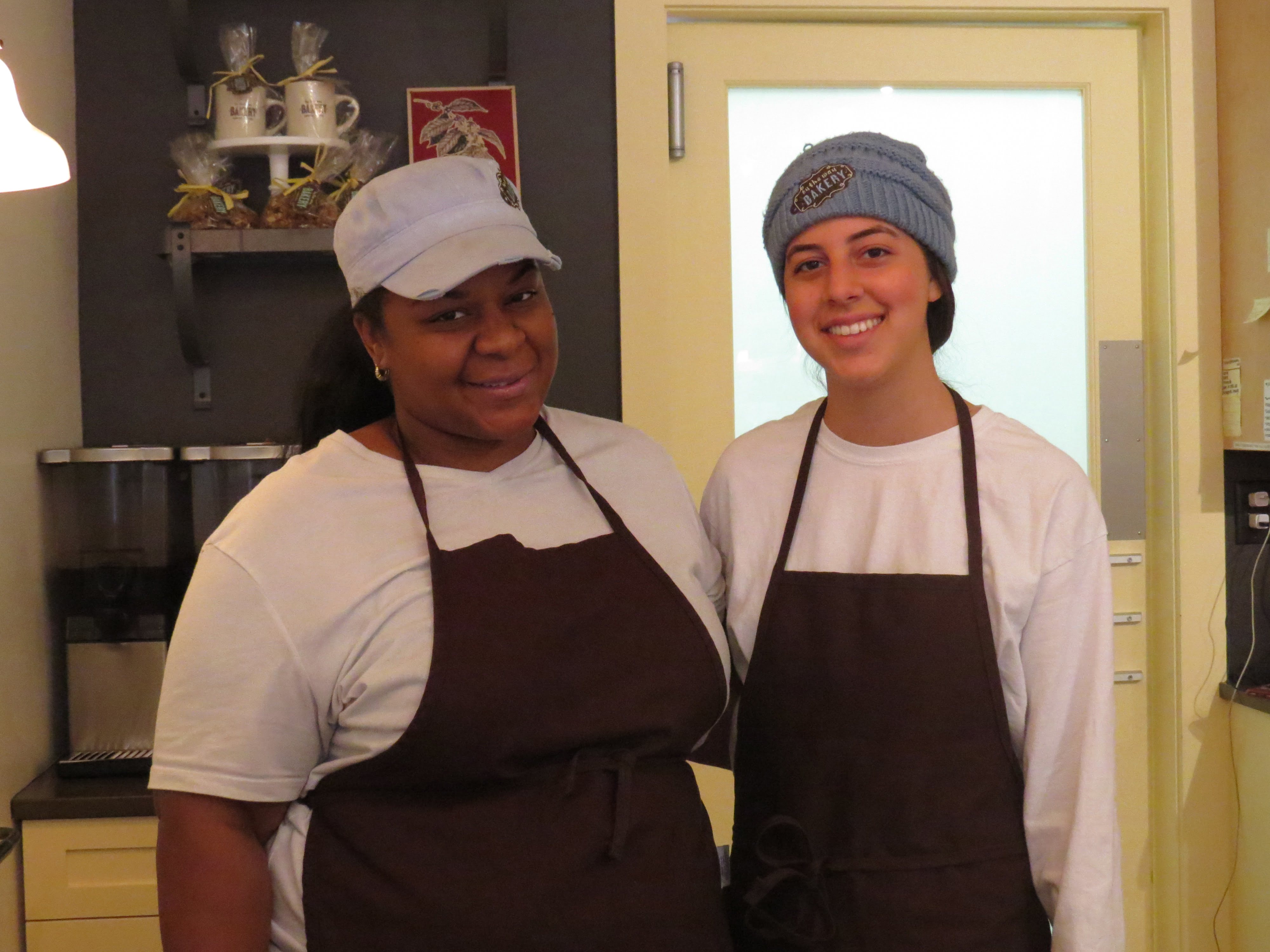 Employees at By The Way Bakery's Greenwich location, Suleay Roman (left) and Christina Midollo (right). June 6, 2017. Photo: Devon Bedoya.