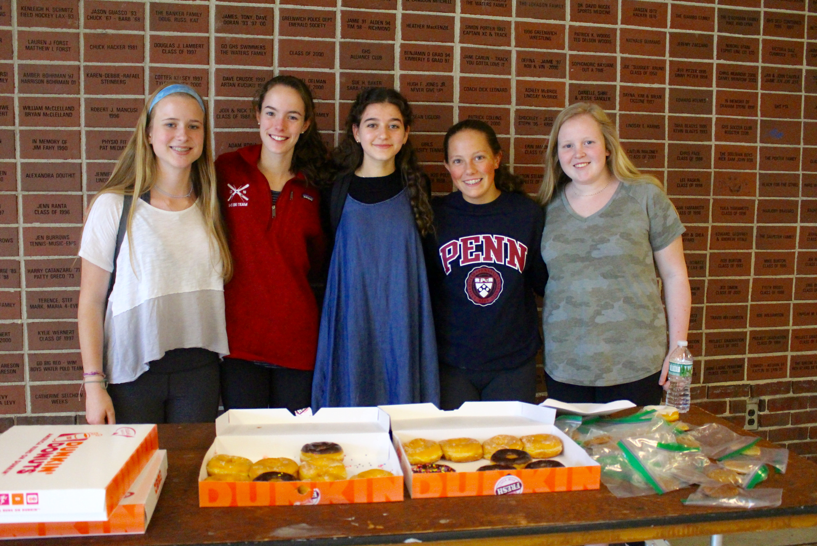 Gigi Imperatore, Maddie Robinson, Gillian Gordon, Sam Chabot and Lucy Fulton, members of the Education for All Club at Greenwich High School. June 6, 2017 Photo: Leslie Yager