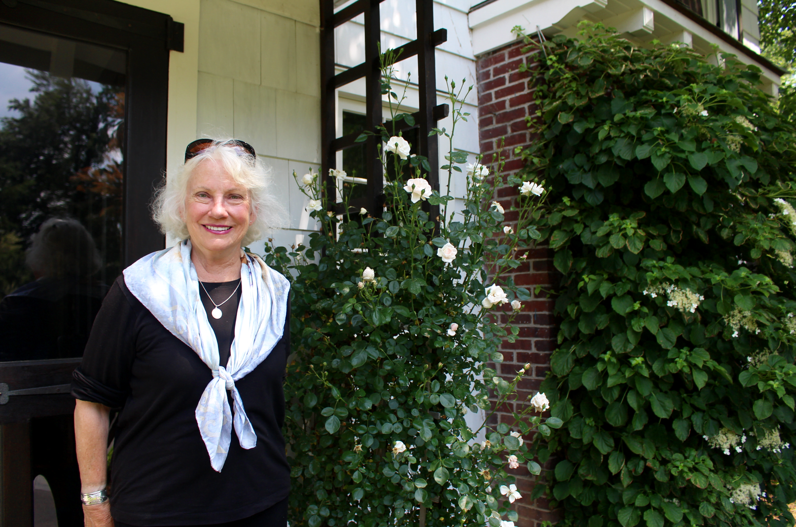 Marjorie Smith outside the North Street home where she and husband Guy Smith have lived for 33 years. June 11, 2017 Photo: Leslie Yager