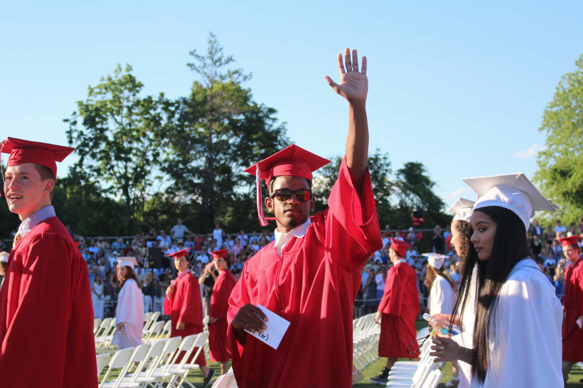 Graduation of the class of 2017 in Cardinal stadium, June 20, 2017 Photo: Leslie Yager