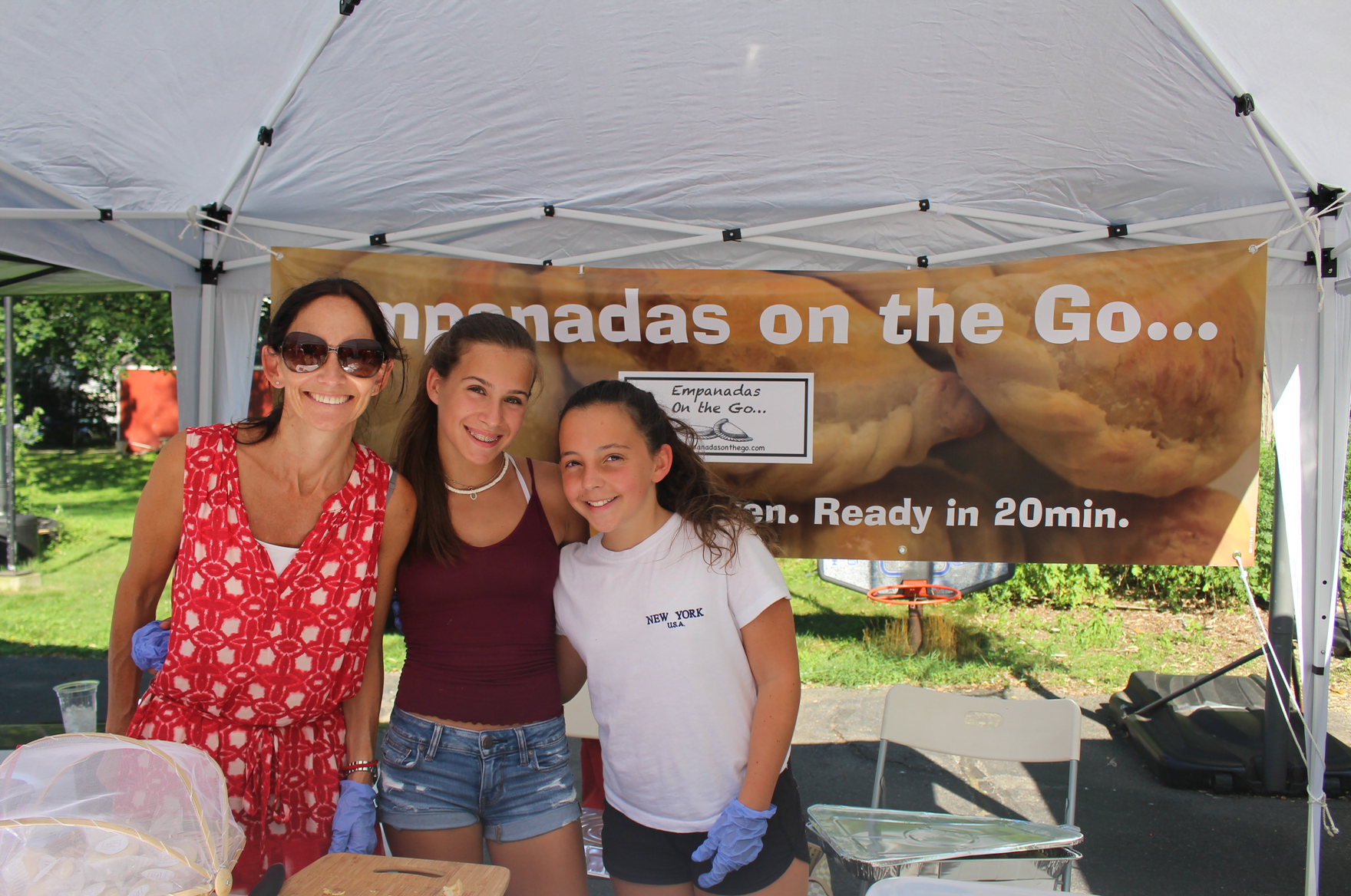 Jackie Mendive's Empanadas on the Go is a new presence at the Wednesday afternoon Old Greenwich Farmers Market. July 19, 2017 Photo: Leslie Yager