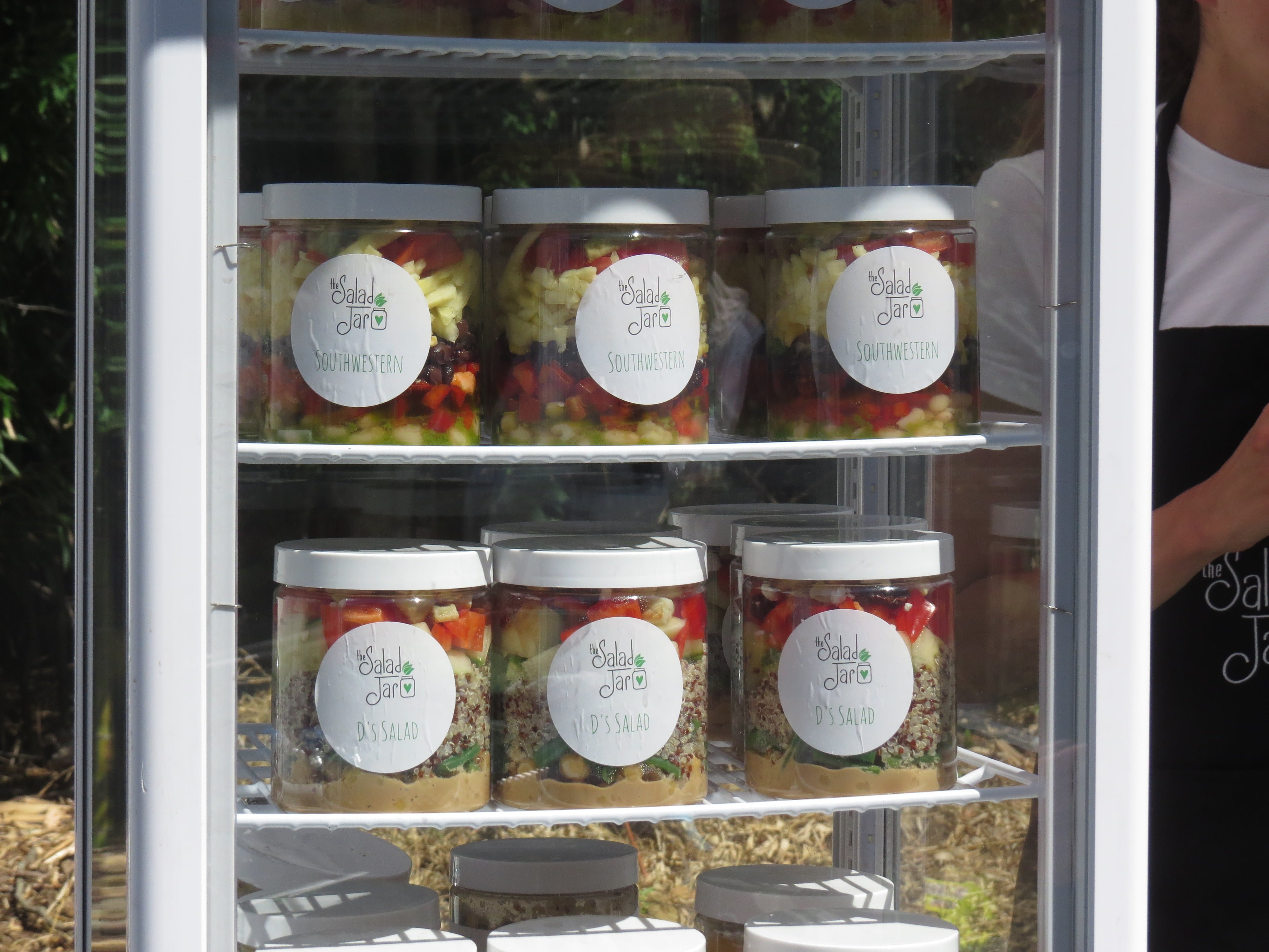 The Salad Jar offers gourmet layered salad in jars. July 26, 2017. Photo: Devon Bedoya