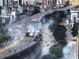 YES: Madura's Military turns against protesters in Venezuela, hitting them with cannons of water. 