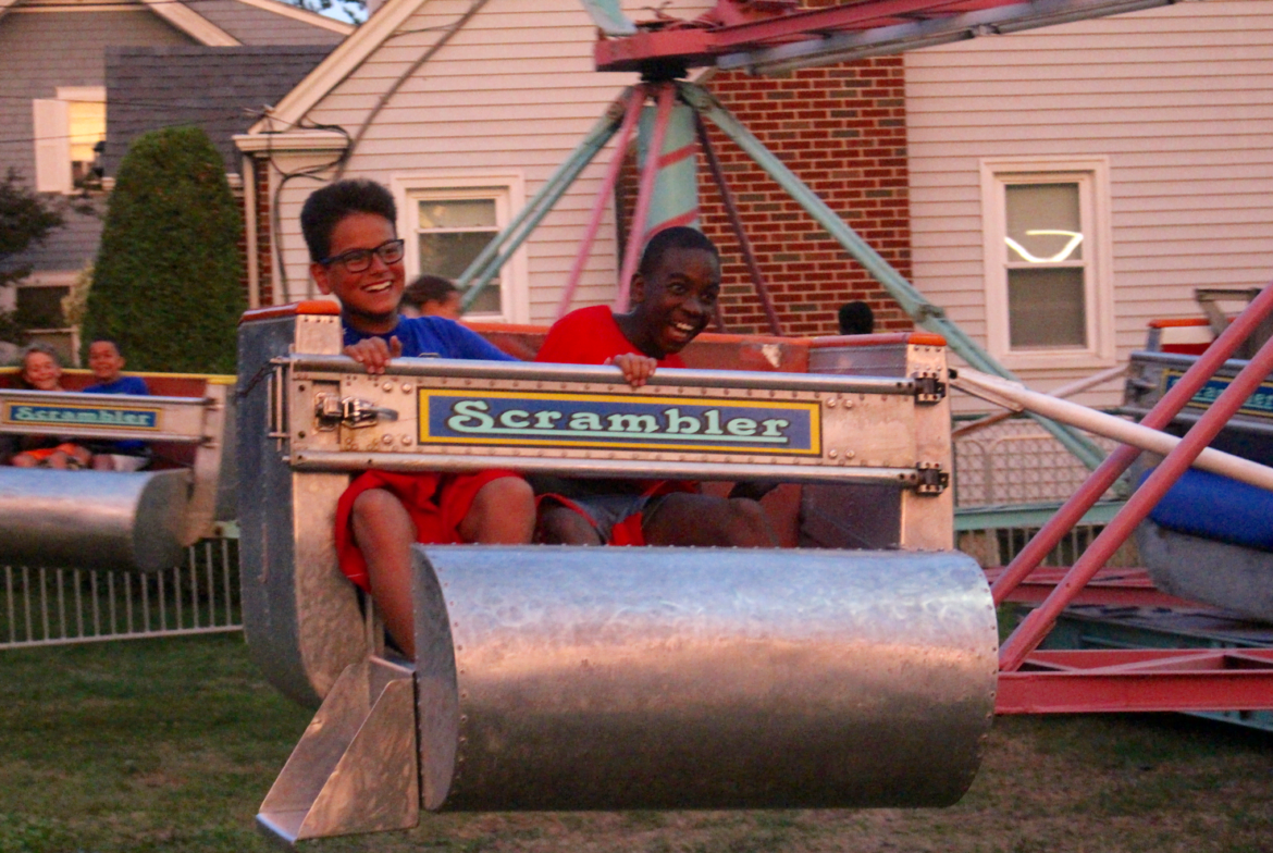 Enjoying the Scrambler on Aug 12, 2017 at the St. Roch Festival. Photo: Leslie Yager