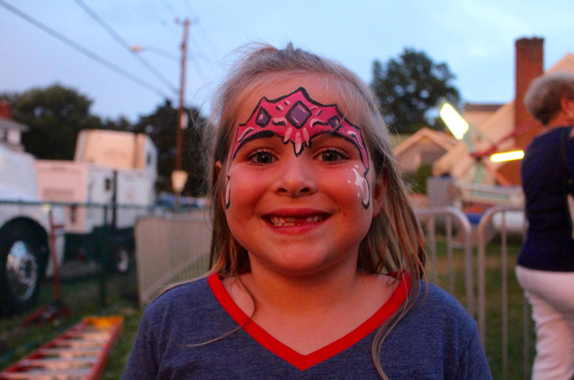 Cara, a rising 2nd grader at New Lebanon School, enjoyed St. Roch Festival with her family on Saturday night. Aug 12, 2017 Photo: Leslie Yager