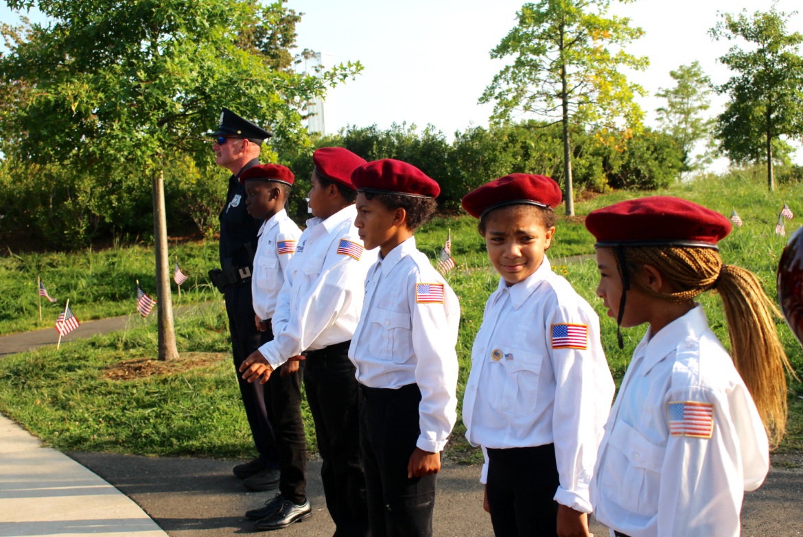 Boys & Girls Club honor guard. Sept 11, 2017 Photo: Leslie Yager
