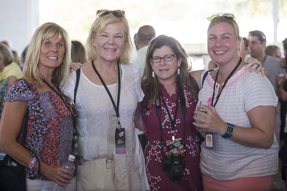 Karen Brown, Carol Swift, Leslie Yager and Stephanie Dunn Ashley at the Wine + Food Festival, Sept 23, 2017 Photo: Asher Almonacy