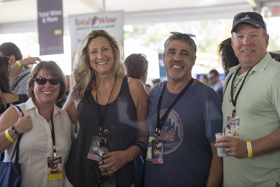 Susan Warner, Mary Dell'Abate, Gary Dell'Abate, Jamie Warner at the Wine + Food Festival, Sept. 23, 2017 Photo Asher Almonacy
