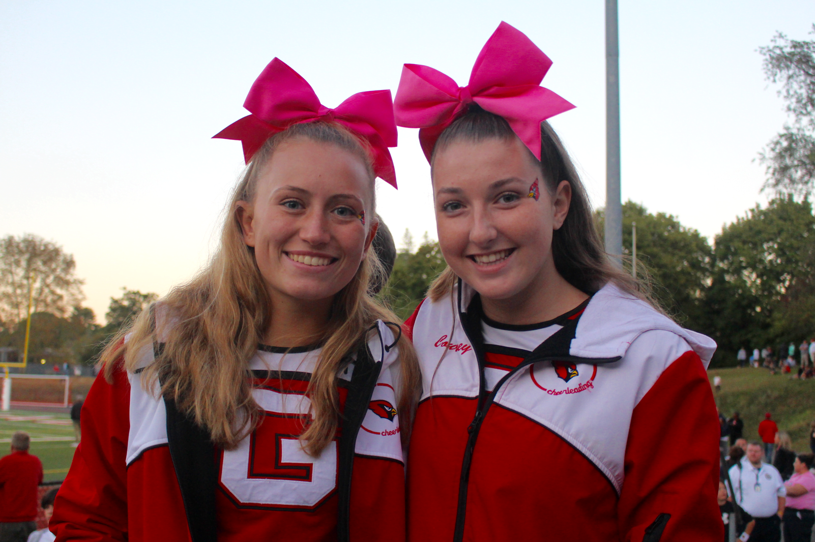 GHS cheerleaders sold 50-50 raffle tickets at Monday's game against Norwalk High School Bears. Oct 2, 2017 Photo: Leslie Yager