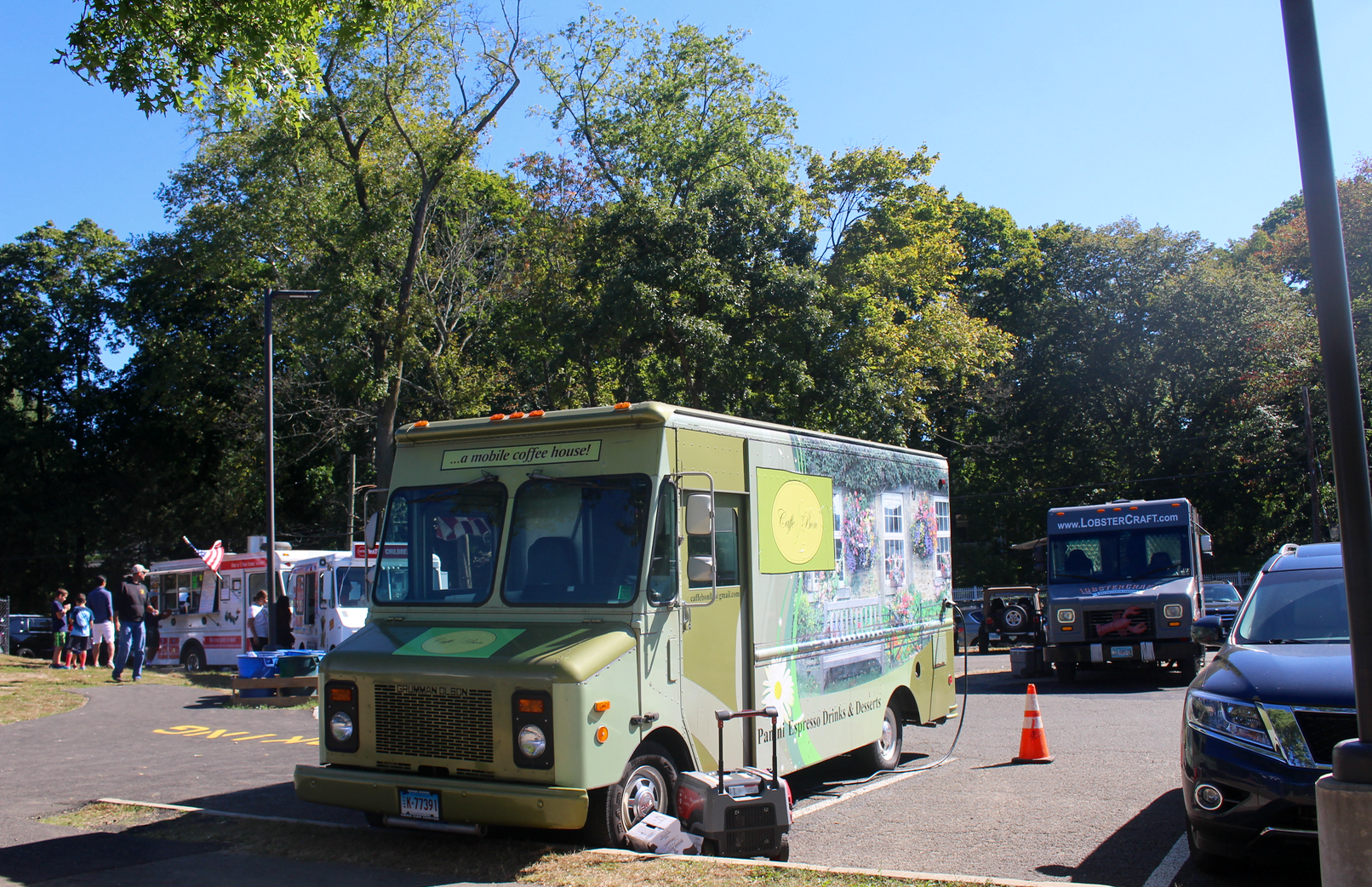 Food trucks in parking lots by fields 6 and 7 at Greenwich High School. Sunday Oct 1, 2017 Photo: Leslie Yager