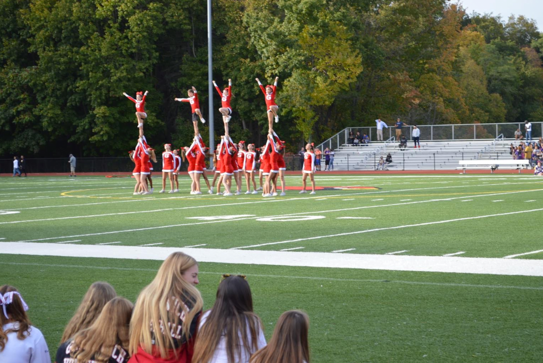 GHS cheerleaders perform at the homecoming football game against Westhill on Oct 21, 2017 Photo Monique Nikolov