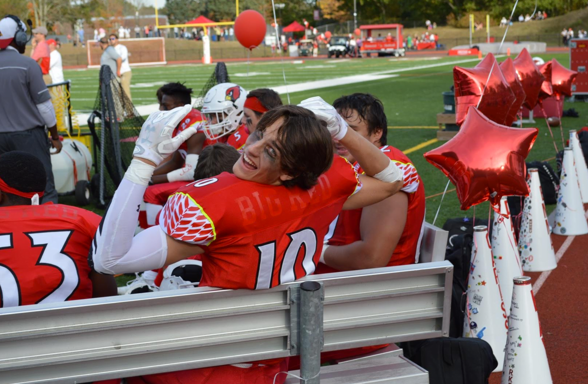 Optimism during the homecoming football game against Westhill on Oct 21, 2017 Photo Monique Nikolov