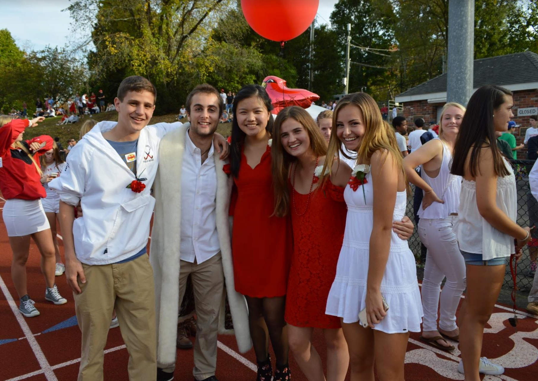 Homecoming Court at the football game at Greenwich High School's Cardinal Stadium on Oct 21, 2017 Photo Monique Nikolov