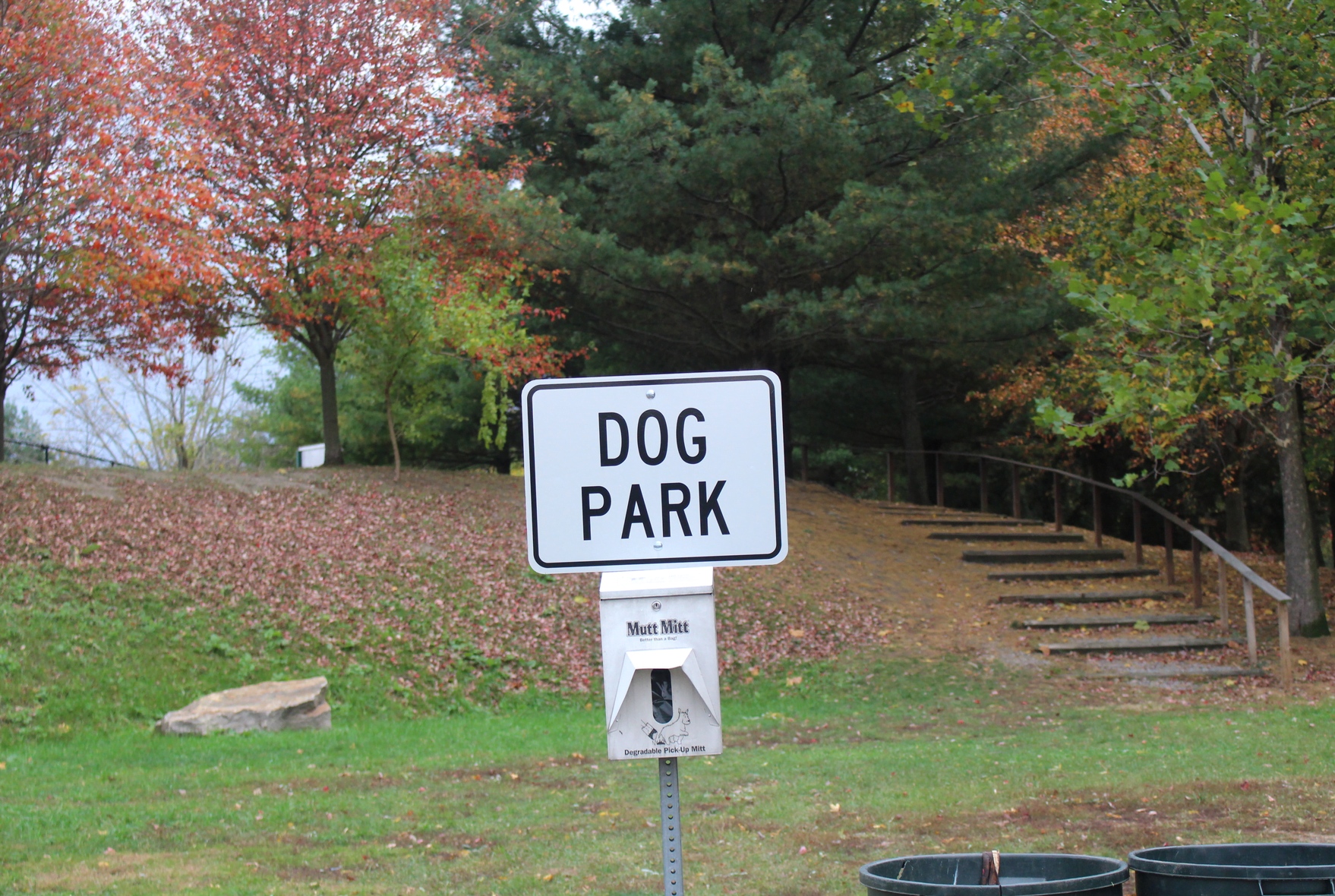 New sign at the entrance to Grass Island Dog Park.
