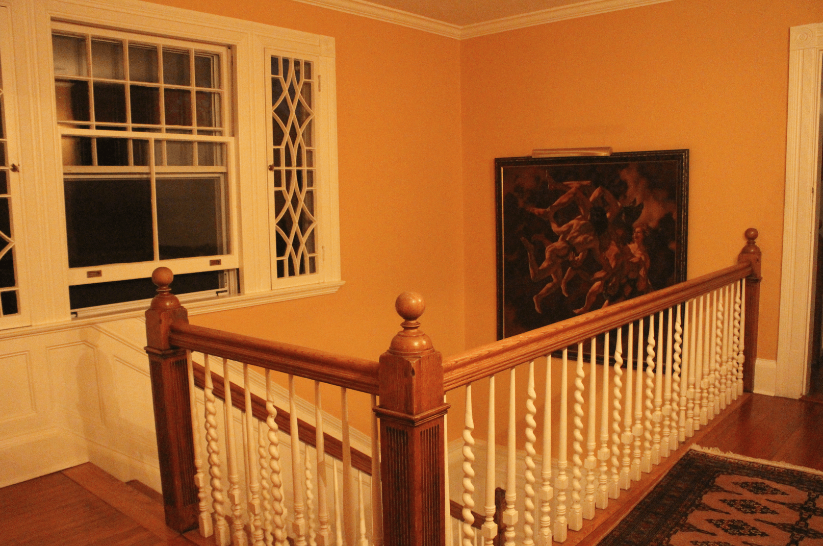 Beautifully crafted woodwork from the foyer to the second and third floor landings.