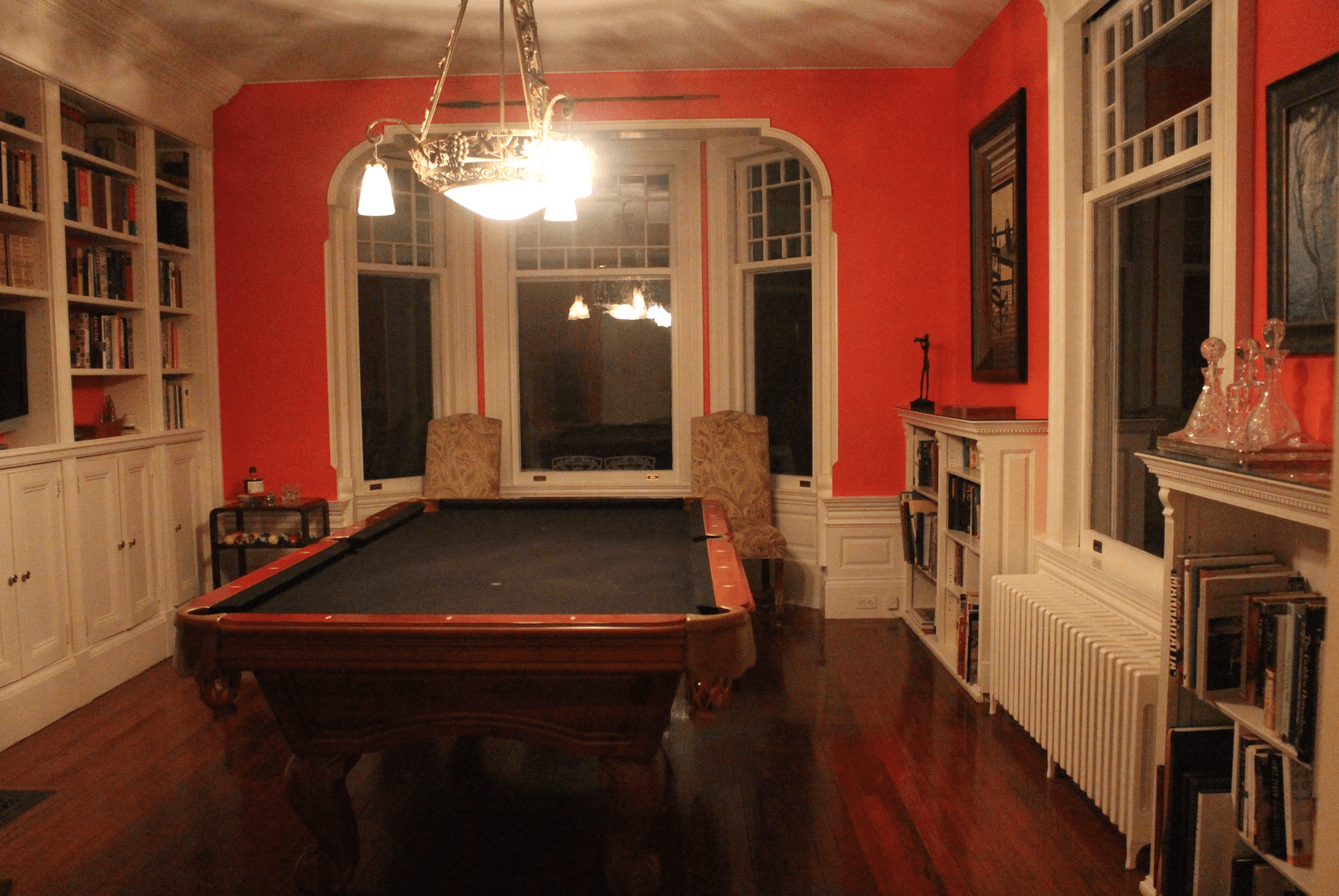 Billiard room at 107 Maple Ave, The John Sparks House. Photo: Leslie Yager