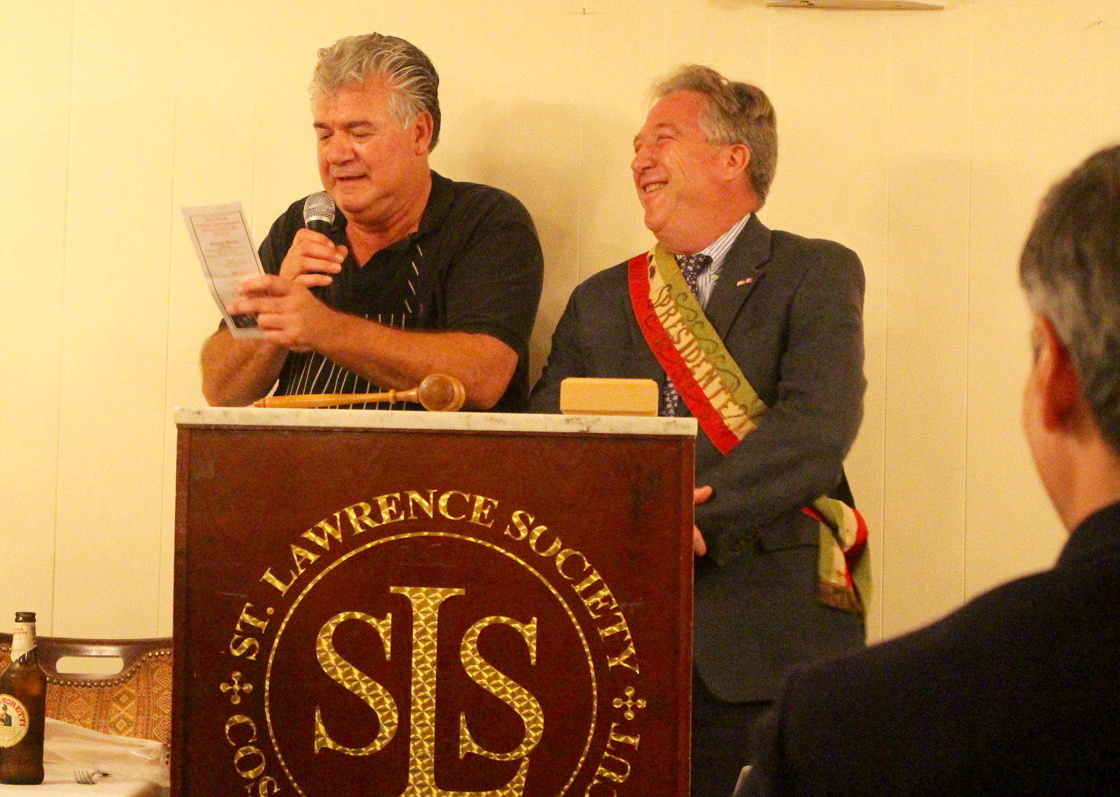 Tony DeVita and Tod Laudonia at St. Lawrence Club on Oct 9, 2017 Photo: Leslie Yager
