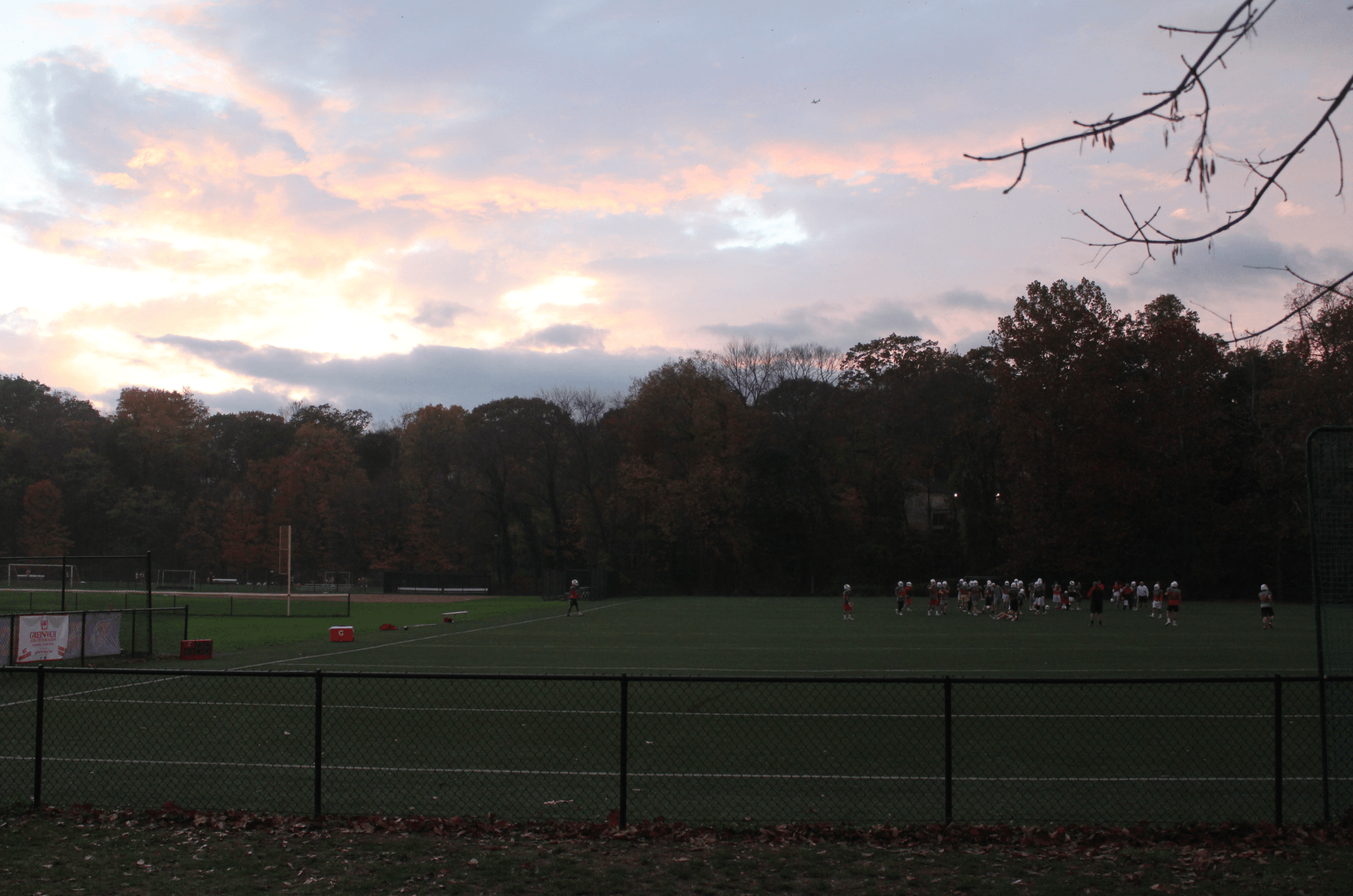 The sun began to set over the GHS fields. Nov 5, 2017 Photo: Leslie Yager