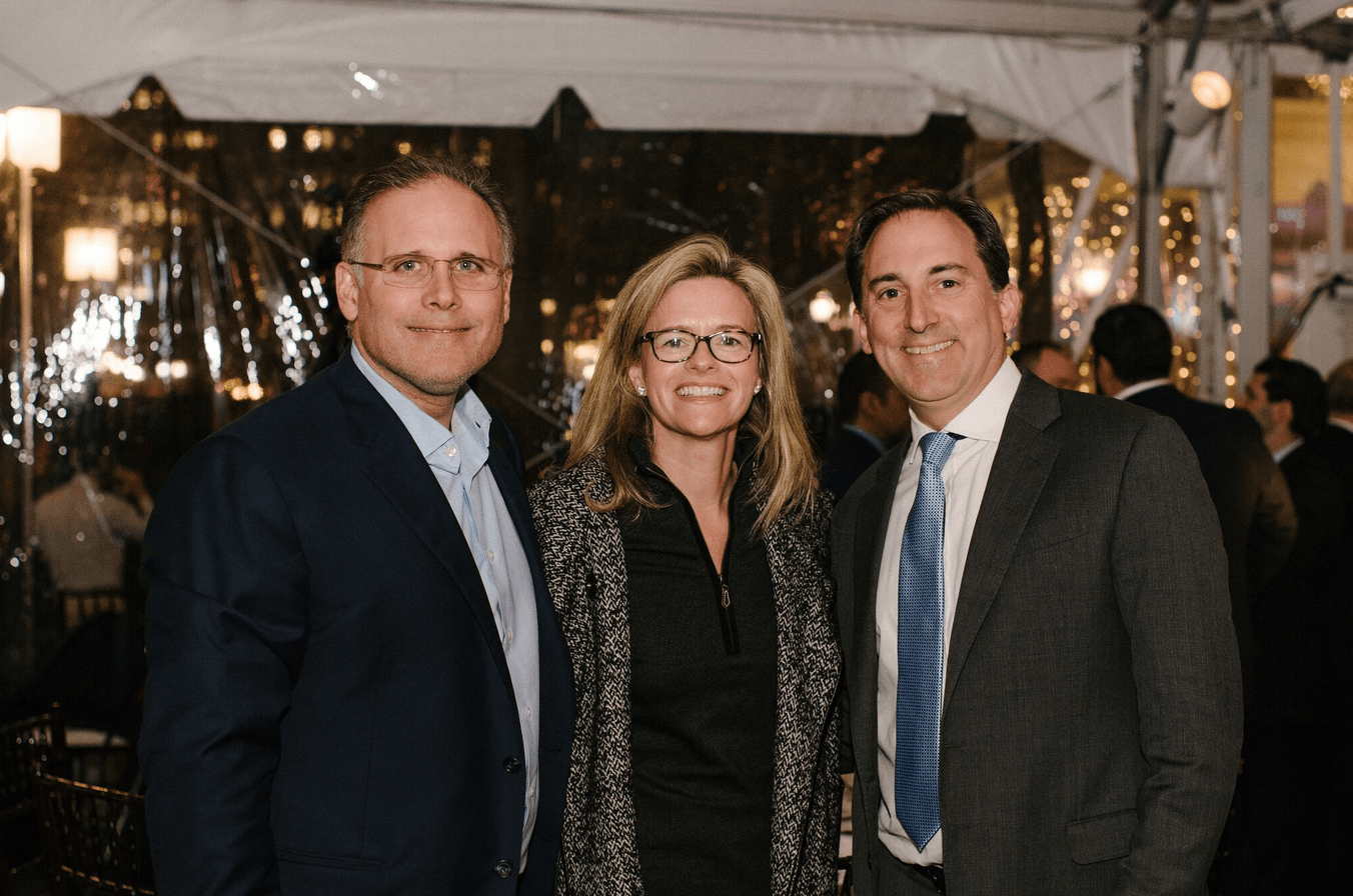 Mark Davies, Event Co-Chair and Trish Davies, Board of Directors Member and Event Co-Chair with Ed Vittoria.  Photo: Kristyn Miller / Kristyn Miller Photography 