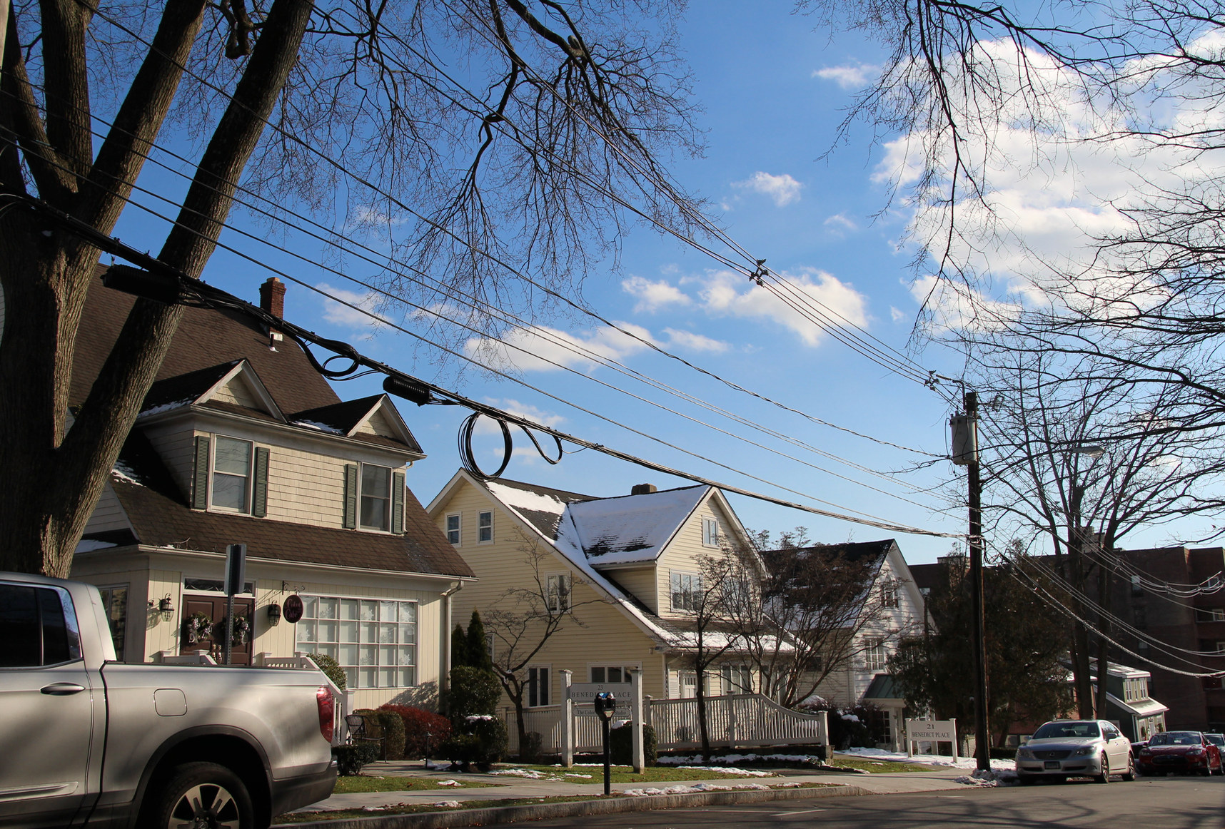 View looking south along Benedict Place. Photo: Leslie Yager