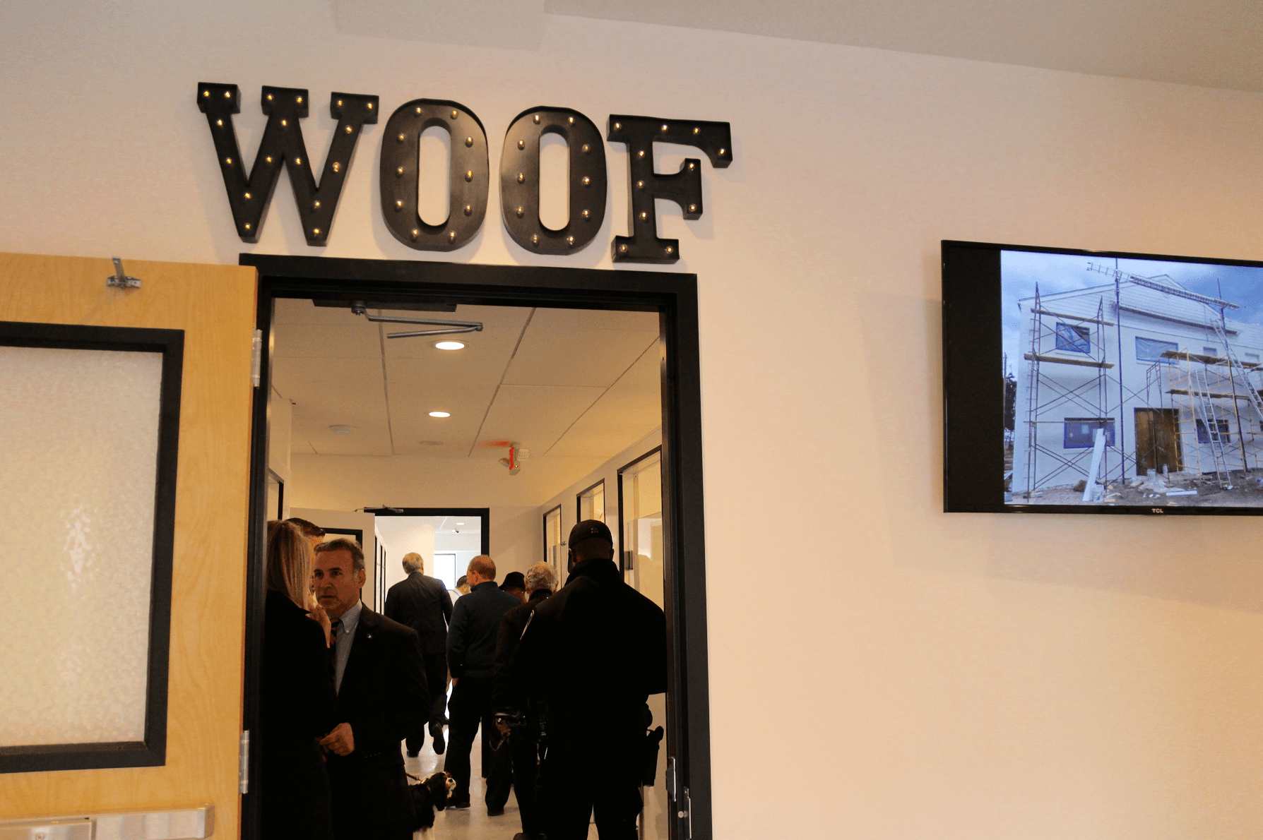 Guests and dignitaries toured the newly opened Spot On Veterinary Hospital and Hotel in Stamford on Dec 20, 2017 Photo: Leslie Yager