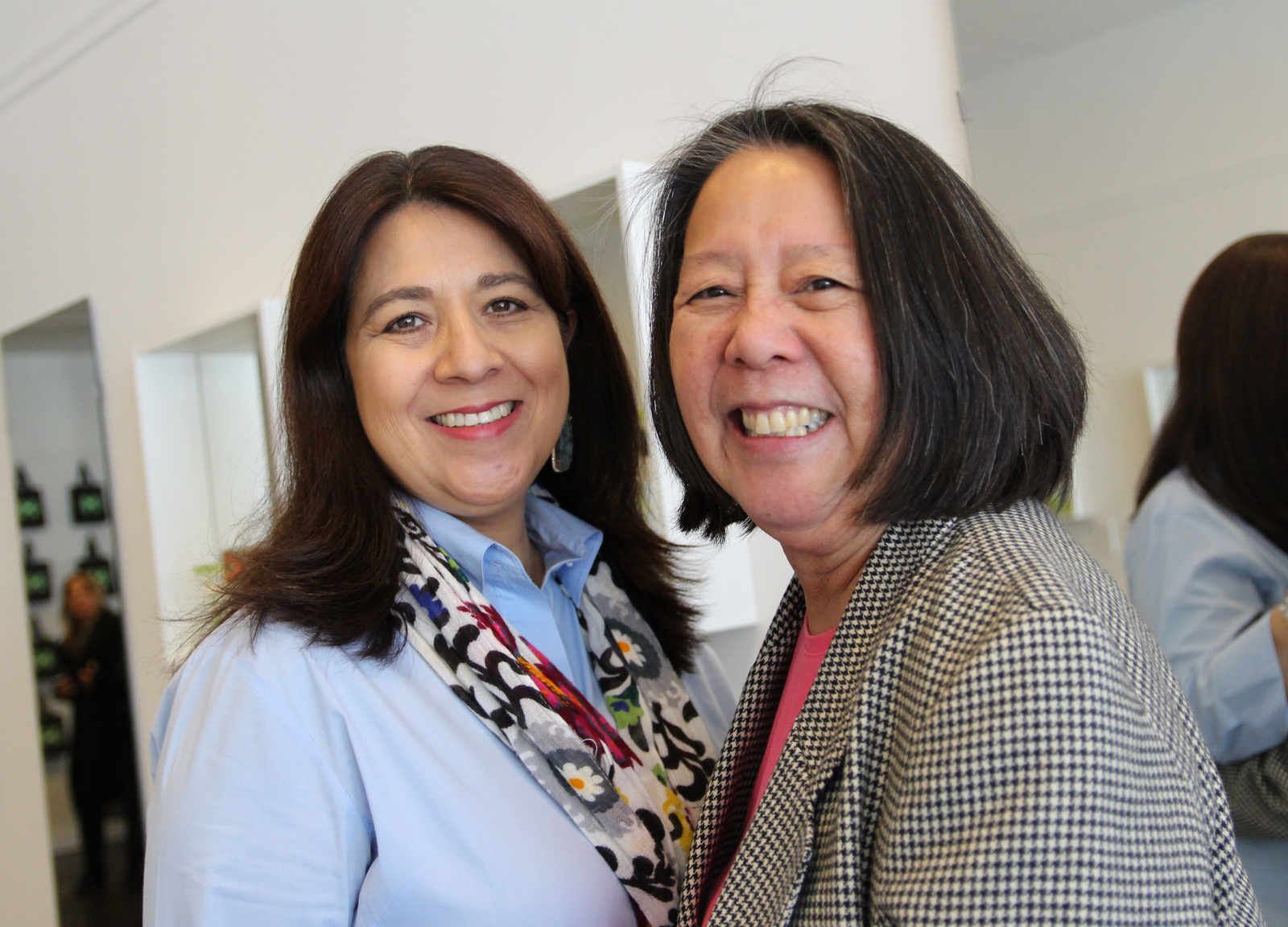 Laura Delaflor and Mamie Lee, members of the board of The Undies Project photographed at Susan Hanover Designs, Jan 24, 2018 Photo: Leslie Yager