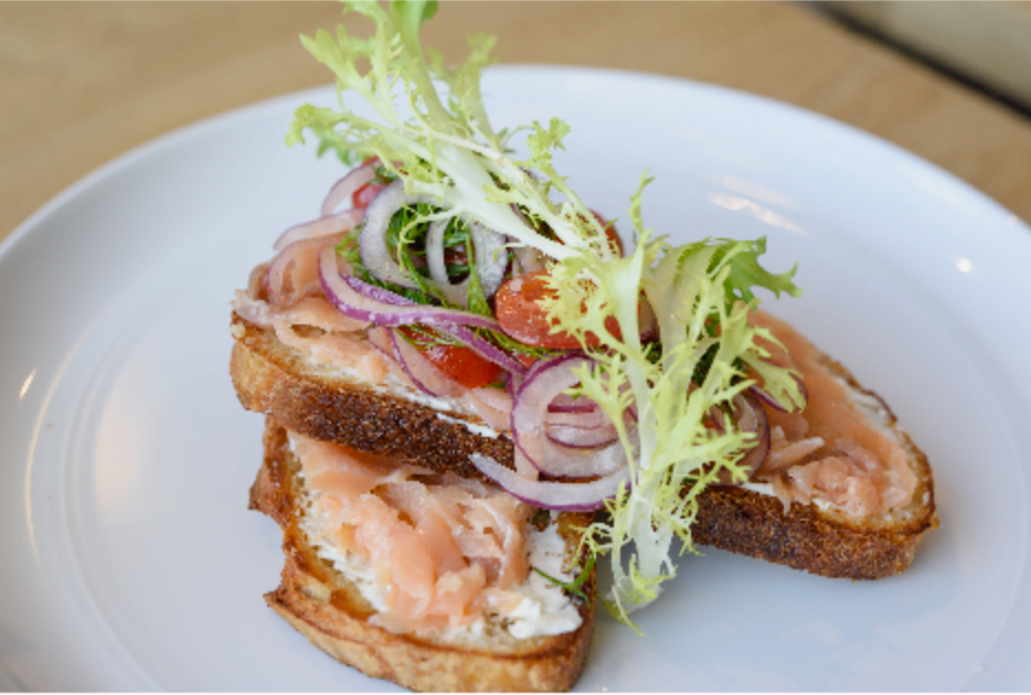 Salmon Toast at Roost in Darien, CT