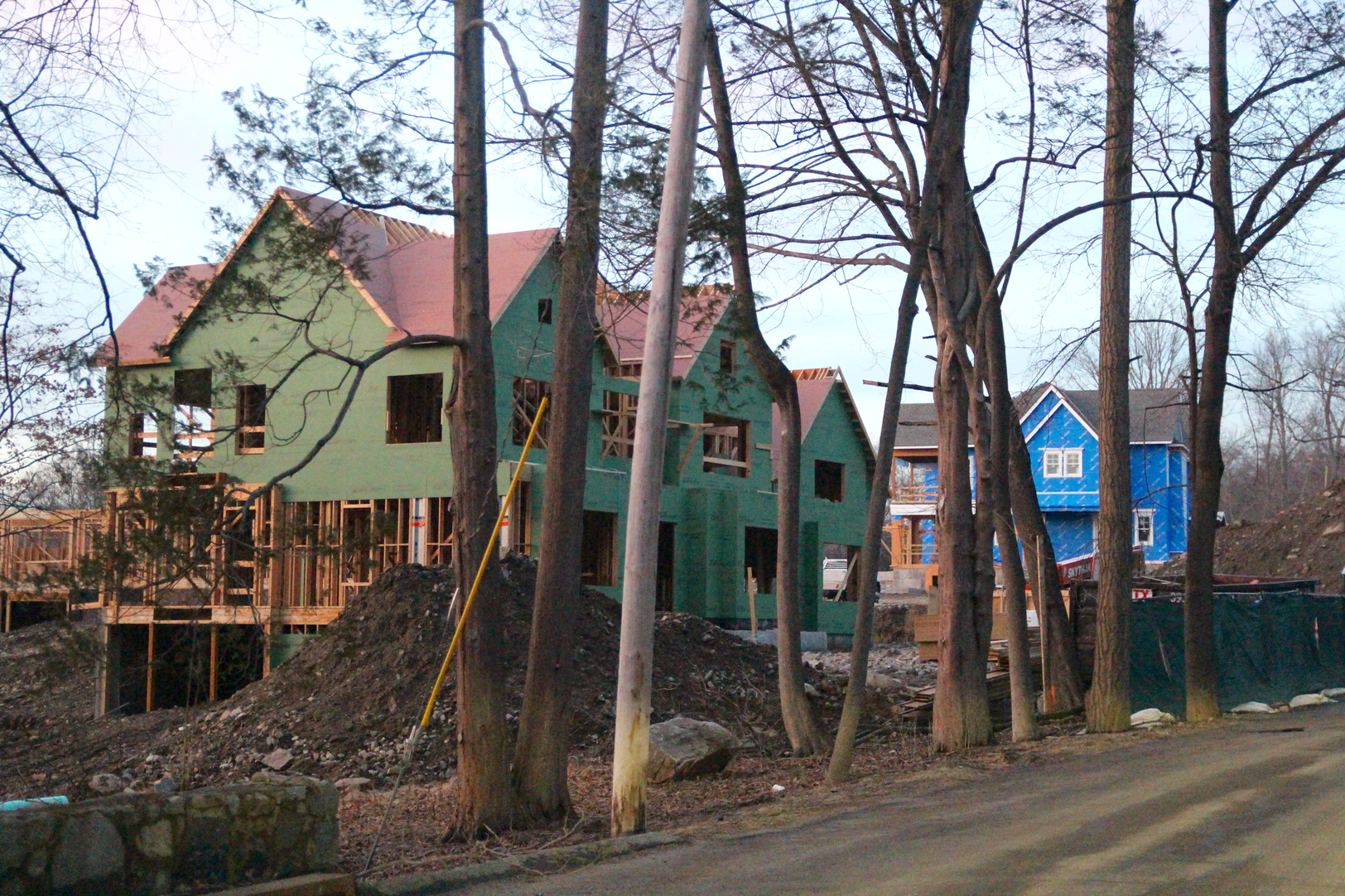 Houses under construction at 269 Palmer Hill Road. Feb 20, 2018
