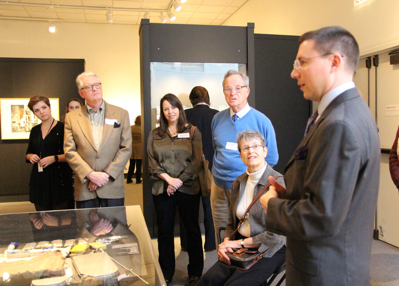 Dr. Daniel Ksepka guided press through "Hot Art in a Cold War," which continues through May 20.