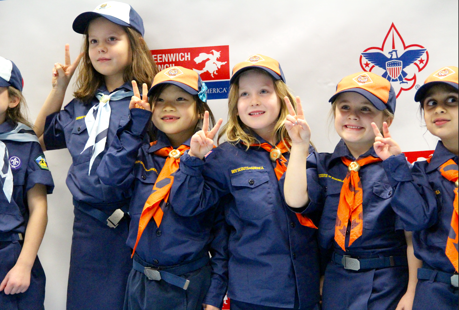 Nine new members of Cub Scout pack 23 at North Mianus School earned their Bobcat badges on Feb 8, 2018 Photo: Leslie Yager