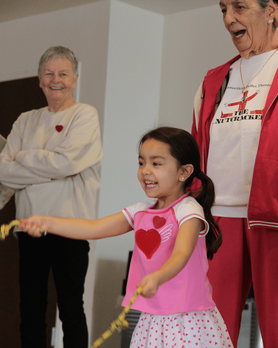 On Valentine's Day, 3-5 year old's from the YMCA Early Learning Center celebrated the holiday with members from the Active Adults community. Feb 14, 2018 Photo: Leslie Yager
