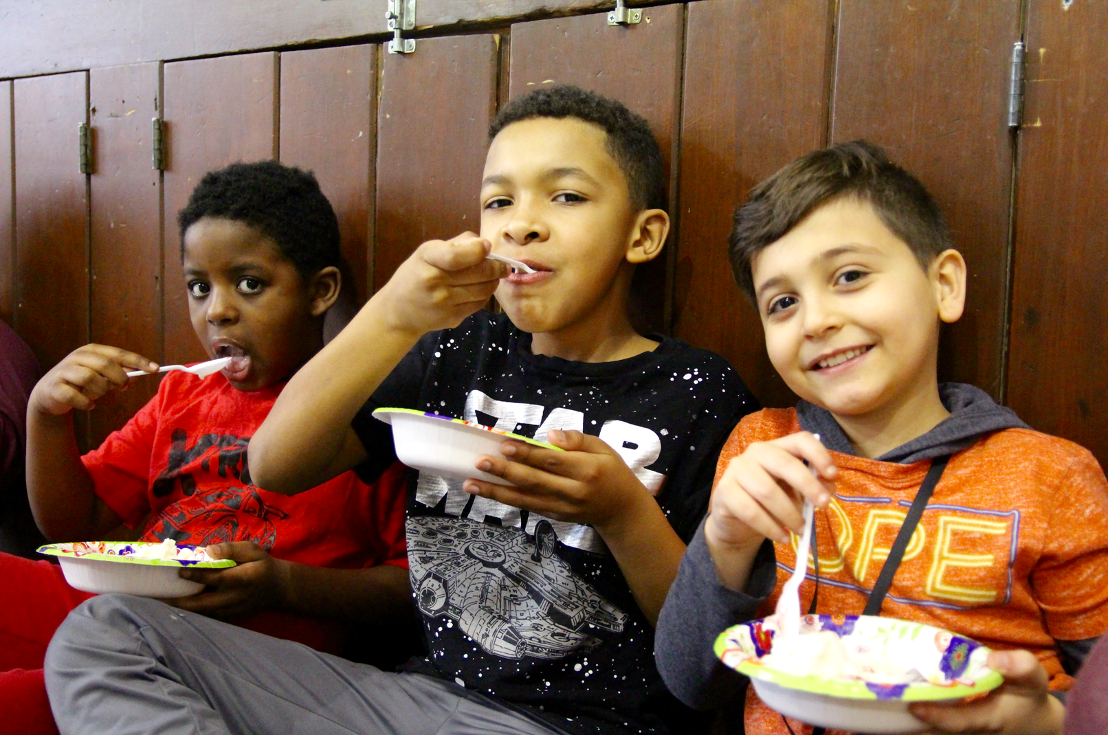 Enjoying the 10th annual ice cream social at the Boys & Girls Club, which coincided with Valentine's Day. Feb 14, 2018 Photo: Leslie Yager