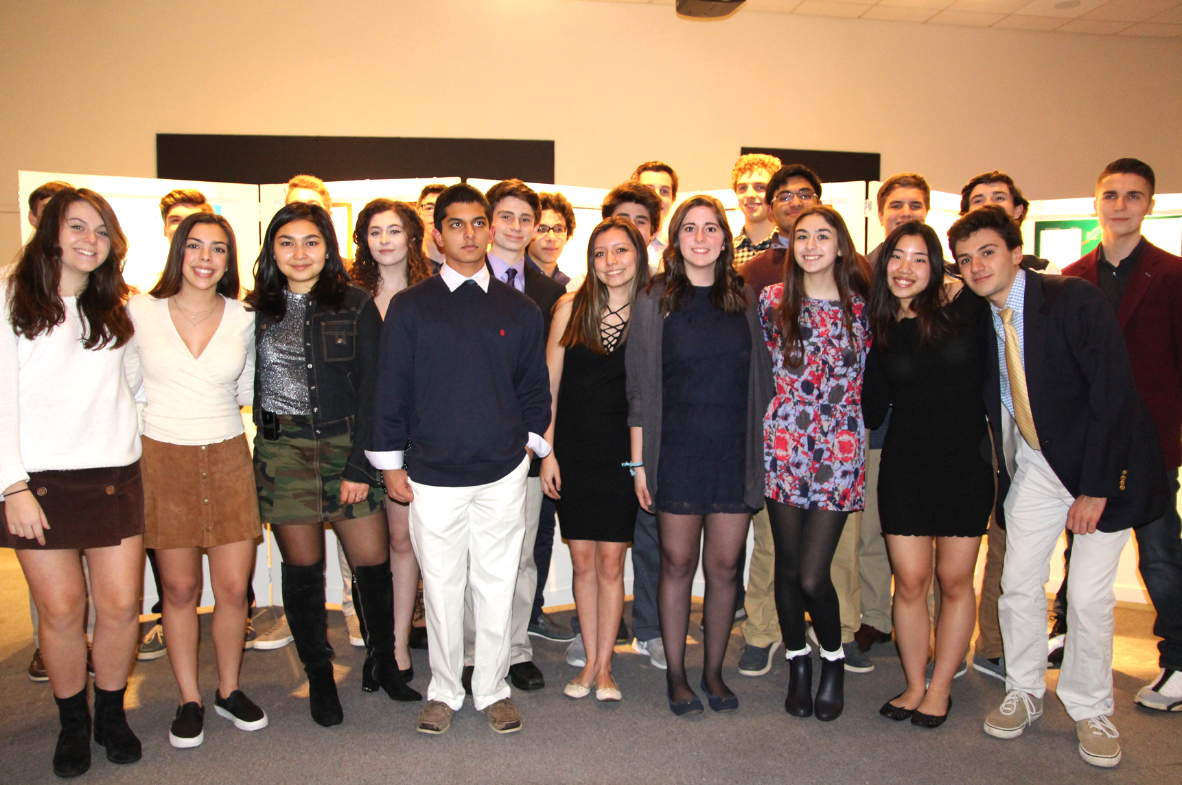 GHS seniors pose for a photo at Bruce Museum on Feb 7, 2018 Photo Leslie Yage