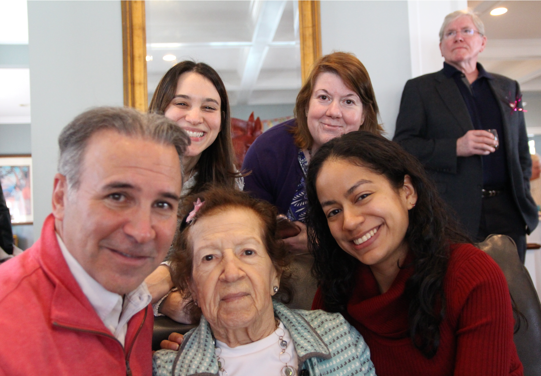 Maria Pimpinella with friends Kiki and Paola, Fred Camillo and Marion Pastore. March 11, 2018 Photo: Leslie Yager