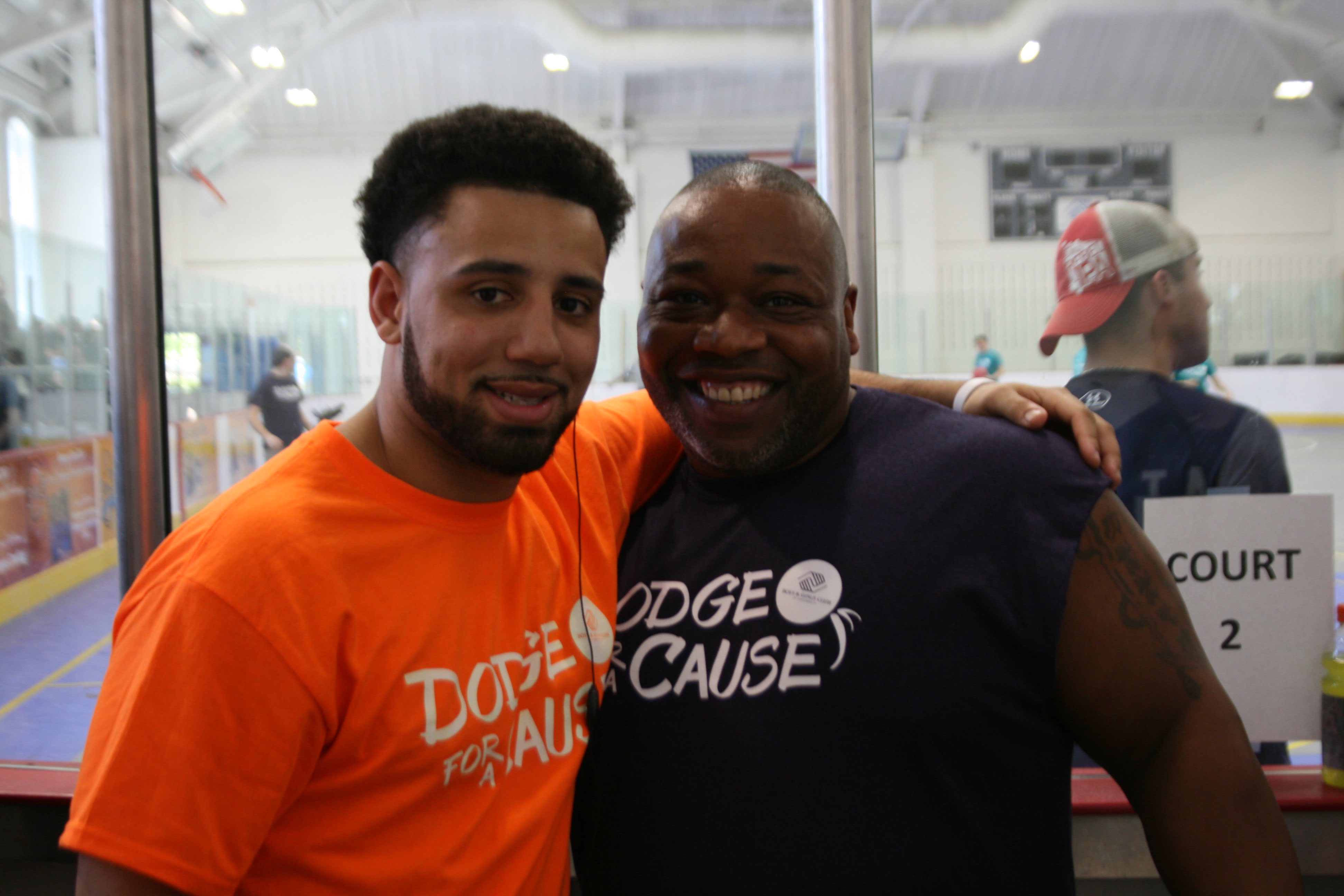 Camryn Ferrara and Reggie Spears at the 3rd Annual “Dodge for a Cause” charity dodgeball tournament at the Boys & Girls Club of Greenwich.
