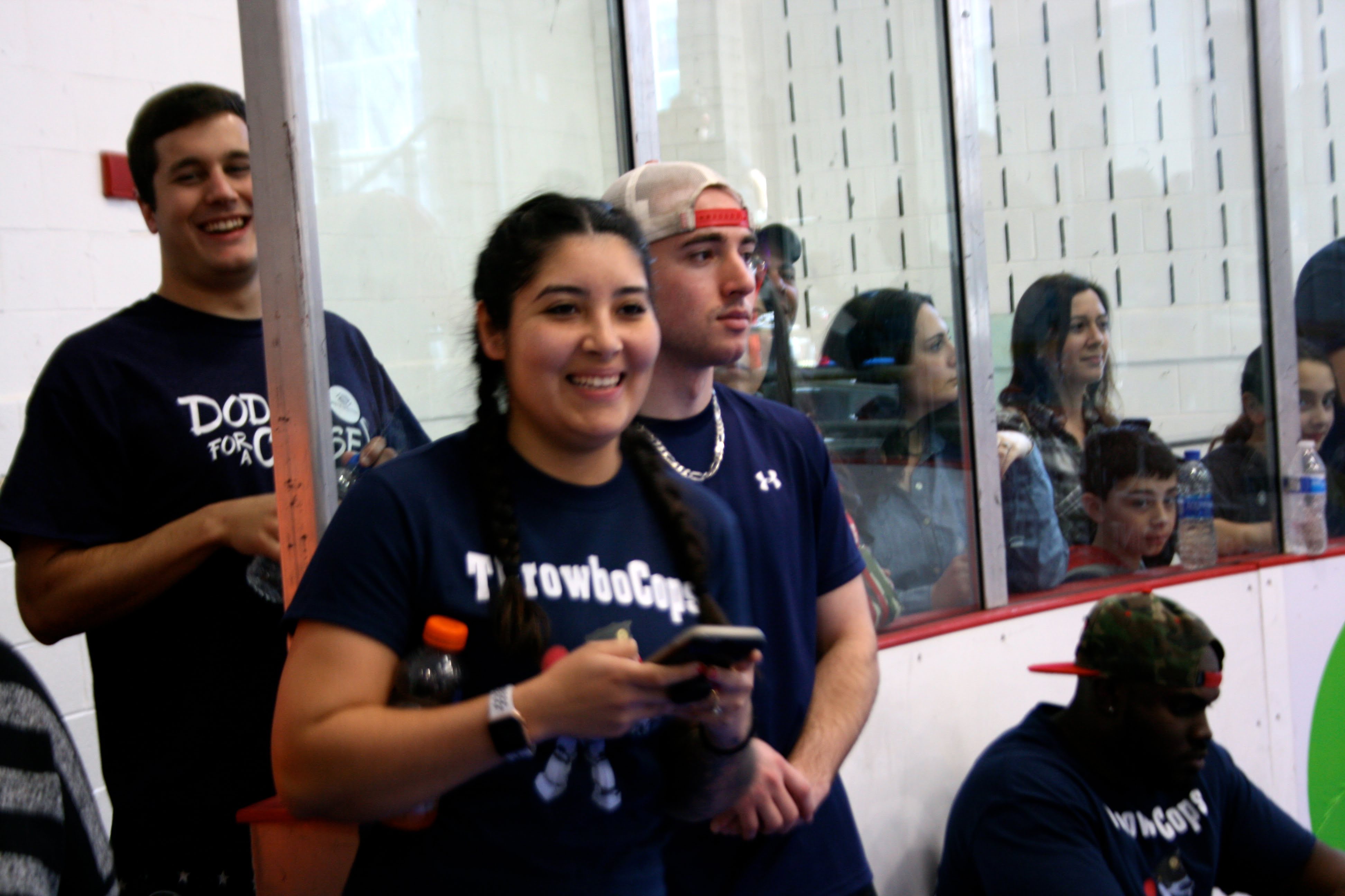 Greenwich Police Officer Erika Garcia at the third annual dodge ball tournament at the Boys & Girls Club of Greenwich. March 14, 2018 Photo Heather Brown