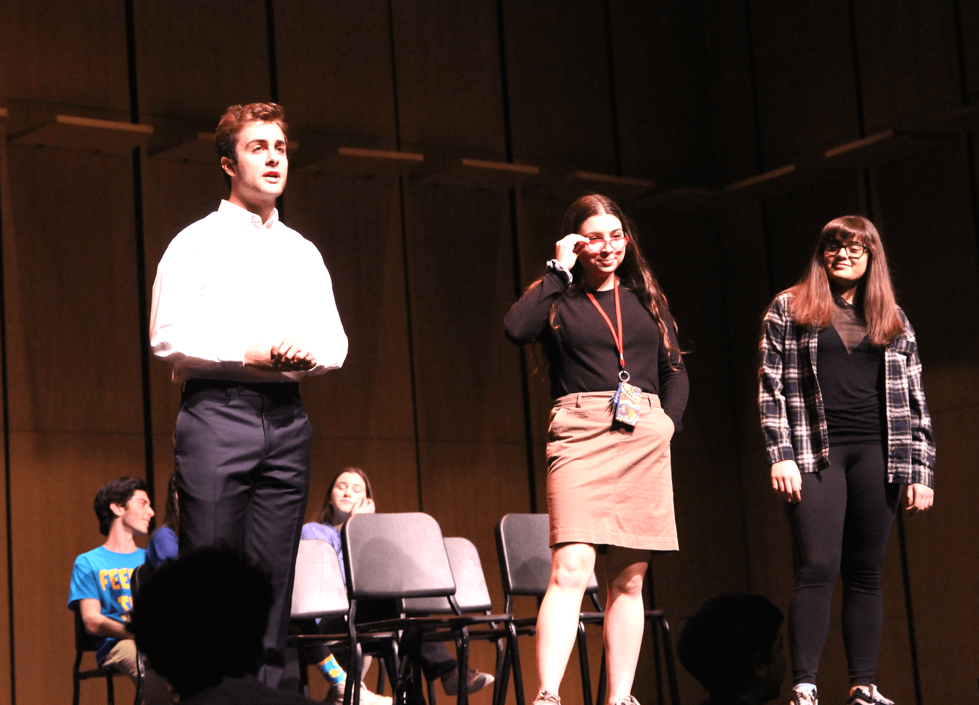 GHS seniors perform a skit in SRO 2018. March 9, 2018 Photo: Leslie Yager