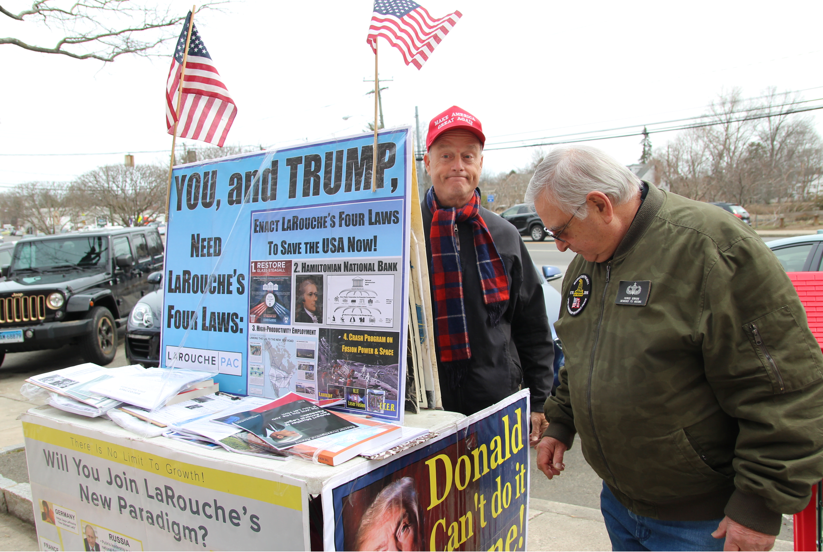 Donald Clark and Pat Servidio in Cos Cob on March 27, 2018 Photo: Leslie Yager