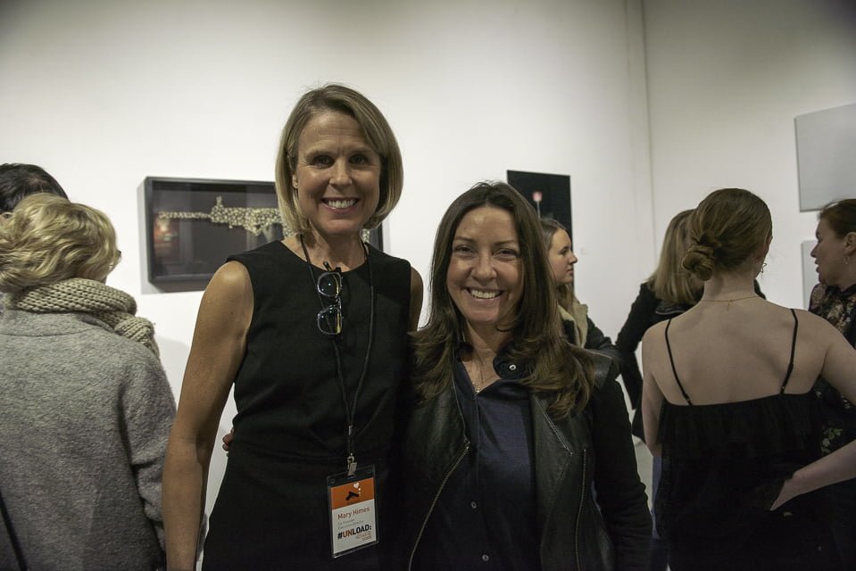 Mary Himes and Charles Patrick Studio's Cindy Milazzo at the Unload event. March 8, 2018 Photo: Asher Almonacy