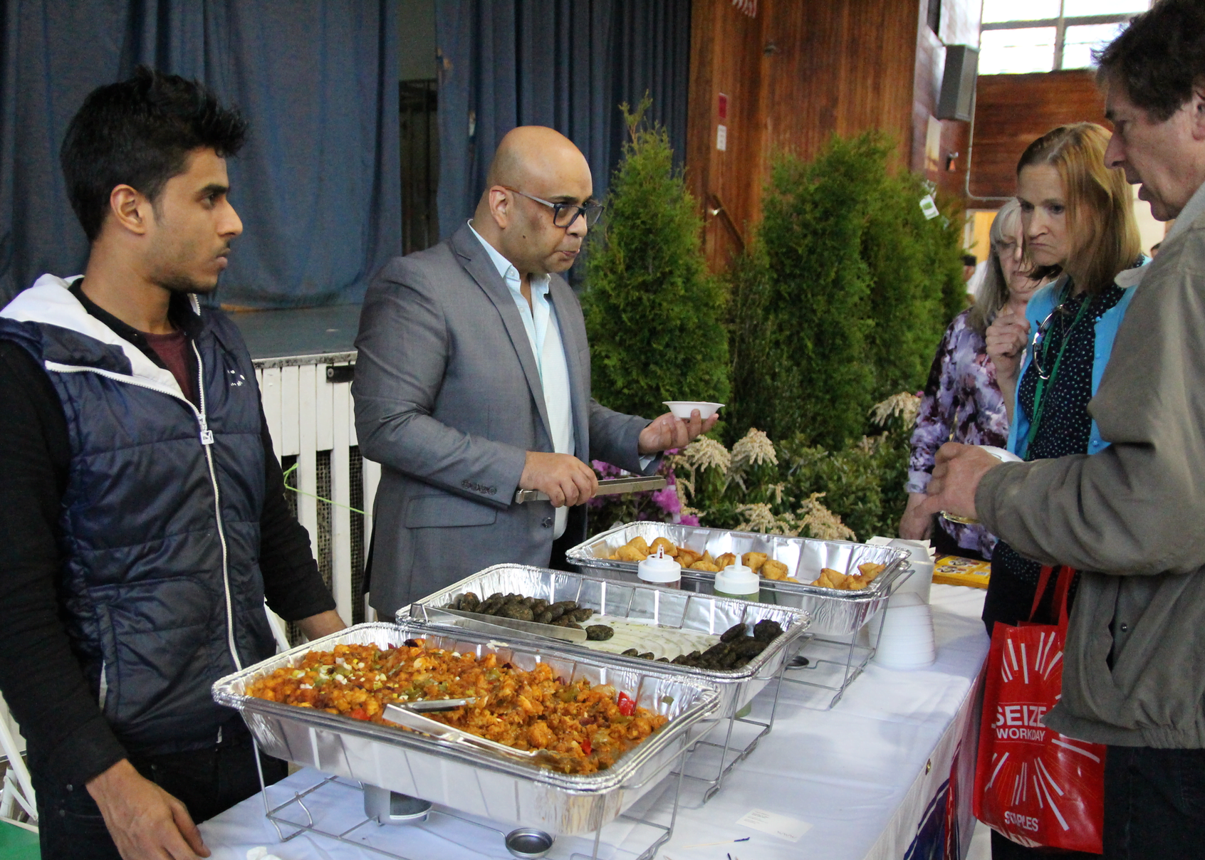 The India Avenue Restaurant sampled their offerings at the Greenwich Chamber of Commerce business showcase on April 26, 2018 Photo: Avery Barakett