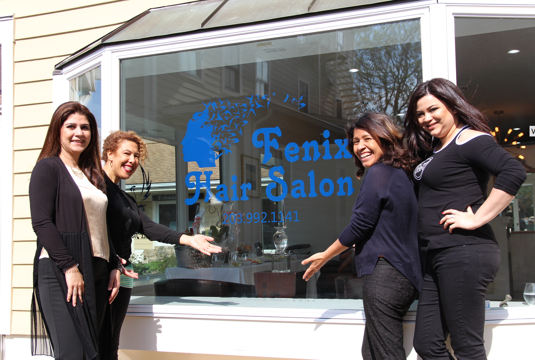 At the new Fenix Salon location, Alexandra, Bella, Sandra and Mara. May 10, 2018 Photo: Leslie Yager