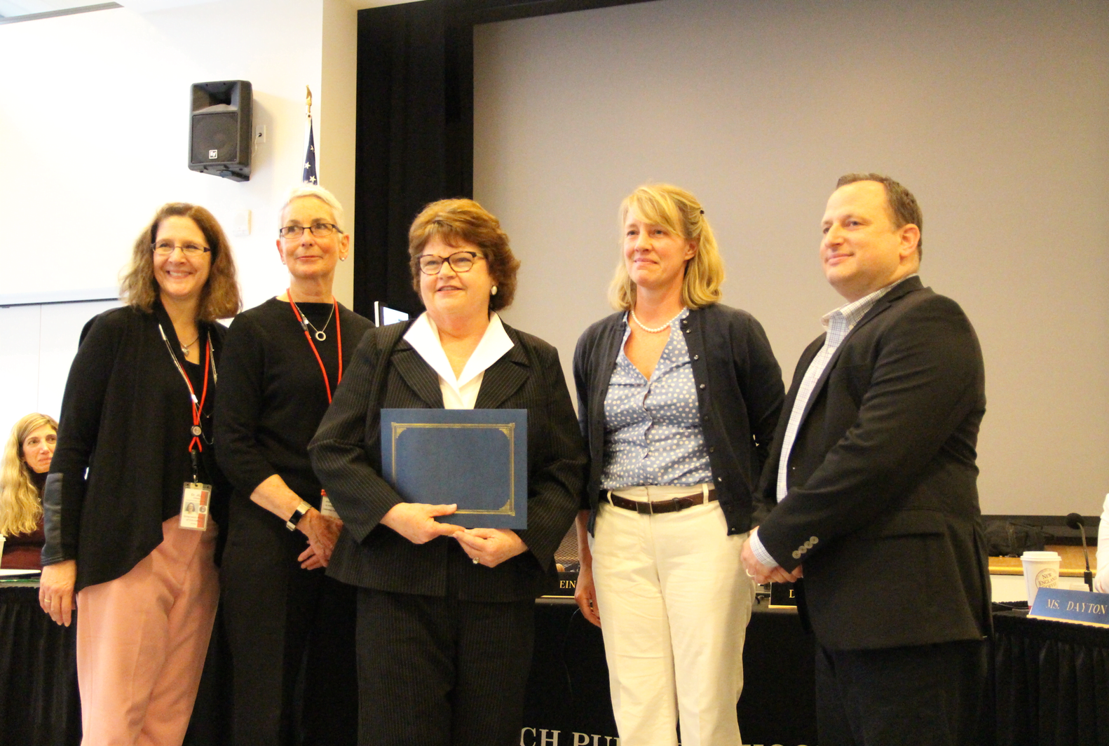 Ms. Oxer was recognized for this accomplishment at the May 17 Board of Education meeting at Hamilton Avenue School.
