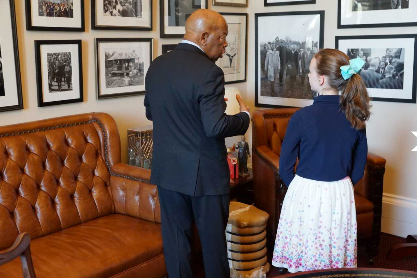 Riona McKersie with Congressman John Lewis in Washington DC on April 13, 2018 Contributed photo
