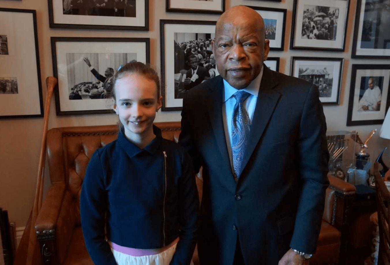  Riona McKersie with Congressman John Lewis in Washington, DC on April 13, 2018 Contributed photo