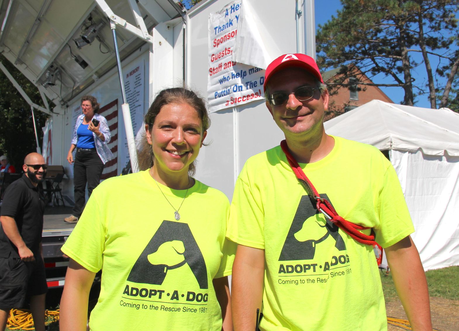 Kristin Alouisa and Brian Gordiski of Adopt A Dog. Sept. 16, 2018 Photo: Leslie Yager